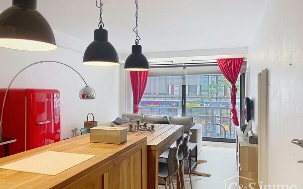 Gezellig en bemeubeld &eacute;&eacute;nslaapkamer appartement, centraal gelegen tussen de hippe modewijk en het trendy Zuid. Via de lift naar eerste verdieping. Privatieve inkomhal met toegang tot toilet en vestiairekast. Lichte woonkamer (ca. 28 m&sup2;) op laminaat met