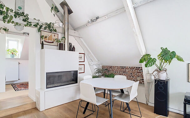 In een voormalige neoclassicistische burgerwoning, volledig gerenoveerd en omgevormd tot een kleinschalig appartementsgebouw met EPC-label B, vind je dit stijlvolle appartement van 60 m&sup2;. Instapklaar wonen in het hart van Antwerpen!

Het appartement bevi