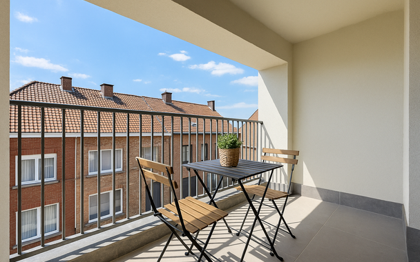 Stap binnen in dit smaakvol afgewerkte appartement, gelegen in een klassevol gerenoveerd gebouw op wandelafstand van het centrum van Edegem.
De inkomhal biedt directe toegang tot de moderne keuken, volledig uitgerust met hoogwaardige Siemens-toestellen en