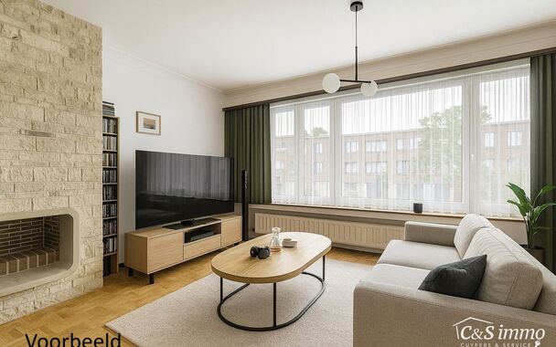 Deze instapklare woning is gelegen in een rustige straat en biedt alle comfort voor een gezin of wie op zoek is naar ruimte en rust. Bij het betreden van de woning komt u in de inkomhal, die toegang geeft tot de inpandige garage. Op het gelijkvloers bevin
