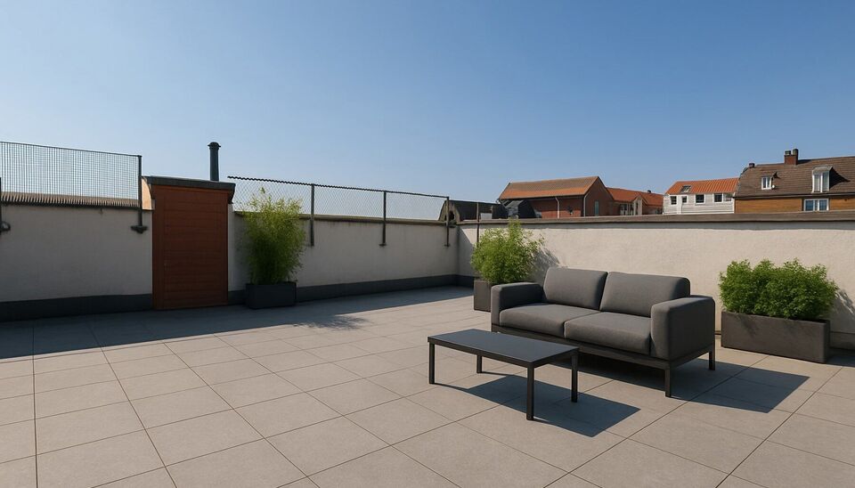 Instapklaar hoekappartement met zonne dakterras op toplocatie aan UA. Ideaal voor starters of investeerders
In dit verzorgde gebouw, aan de rustige achterzijde op de eerste verdieping, bevindt zich dit charmante hoekappartement.
Via de beveiligde inkomdeu