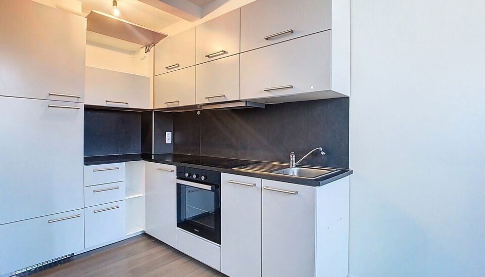 Op slechts 2 minuten wandelen van het park Spoor Noord bevindt zich dit verzorgde dakappartement.
Via de inkomhal (ca. 4 m&sup2;) betreedt u het appartement. Aan de straatzijde ligt de lichtrijke woonkamer (ca. 28 m&sup2;) met open, ingerichte keuken, uitgerust m