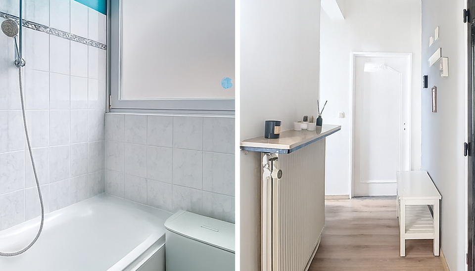 Ontdek dit zonnige appartement op de tweede verdieping van een kleinschalig gebouw. Geniet direct van bewoonbaar comfort met een ruime hal die uitnodigt naar de gezellige woonkamer, gekenmerkt door een warme laminaatvloer en dubbele beglazing. De open keu