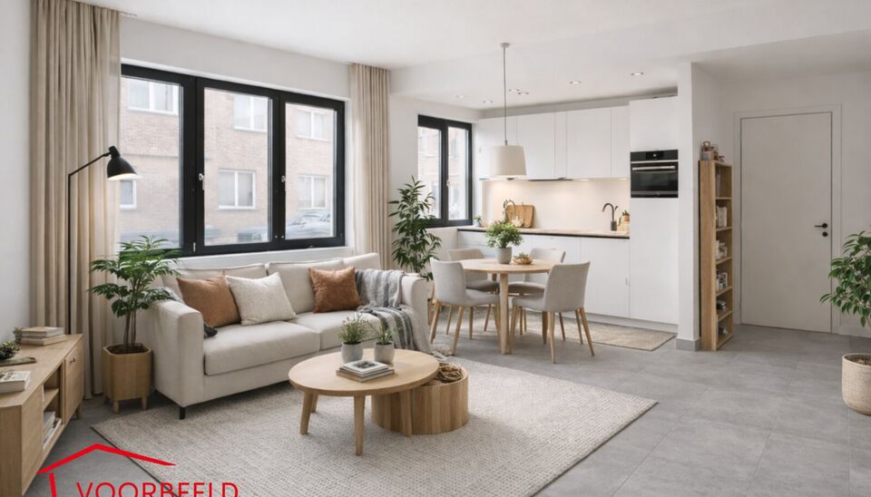 Laatse unit te koop met mooi rendement
Stap binnen in dit smaakvol afgewerkte appartement, gelegen in een klasse vol gerenoveerd gebouw op wandelafstand van het centrum van Edegem.
De inkomhal biedt directe toegang tot de moderne open keuken, volledig uit