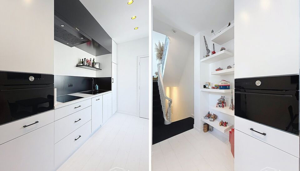 Op een uitstekende ligging, vlak bij het Justitiepaleis op het Antwerpse Zuid en toch in alle rust, bevindt zich dit elegante duplexappartement. Het appartement maakt deel uit van een kleinschalig gebouw met slechts twee wooneenheden en strekt zich uit ov