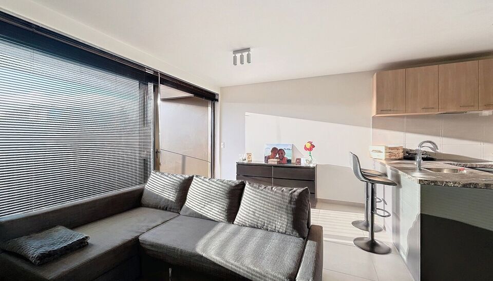 In het centrum van Stabroek is dit nieuwbouw studio-appartement gelegen. Inkomhal met apart toilet. Ruime woon- en eetkamer (ca.40m&sup2;) met een open volledig ge&iuml;nstalleerde keuken (ca.12m&sup2;). Zowel vanuit de keuken en de woonkamer rechtstreeks toegang tot